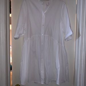 Zara White Shirtdress